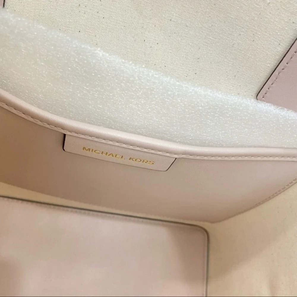 Michael Kors Jane Large Soft Pink Pebbled Leather Tote Bag - Picture 9 of 11